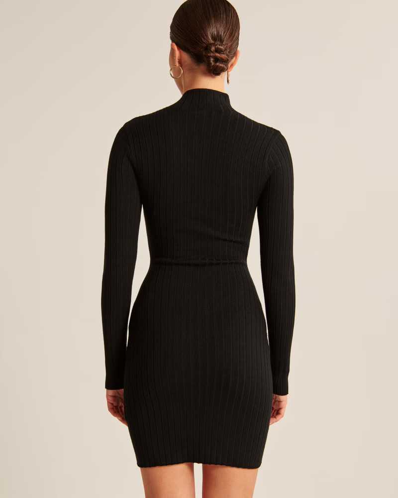 Women's Long-Sleeve Mockneck Mini Sweater Dress | Women's Dresses & Jumpsuits | Abercrombie.com | Abercrombie & Fitch (US)