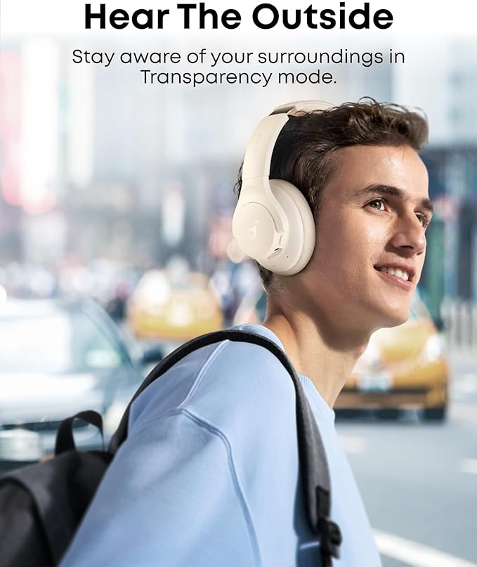 Soundcore by Anker Q20i Hybrid Active Noise Cancelling Headphones, Wireless Over-Ear Bluetooth, 4... | Amazon (US)