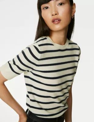 Merino Wool With Cashmere Knitted Top | Marks and Spencer US