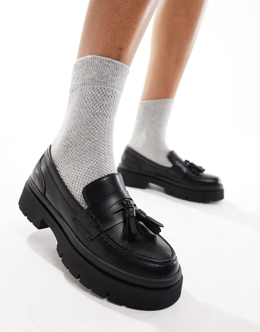 schuh Leyton chunky loafer in black | ASOS (Global)