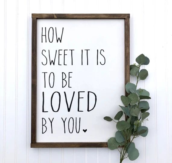 Large Wood Sign  How Sweet It is to Be Loved by You  Love  | Etsy | Etsy (US)