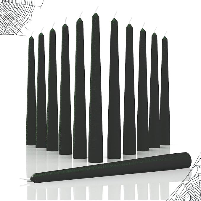 CANDWAX 10 inch Taper Candles Set of 12 - Dripless Taper Candles and Unscented Candlesticks - Per... | Amazon (US)
