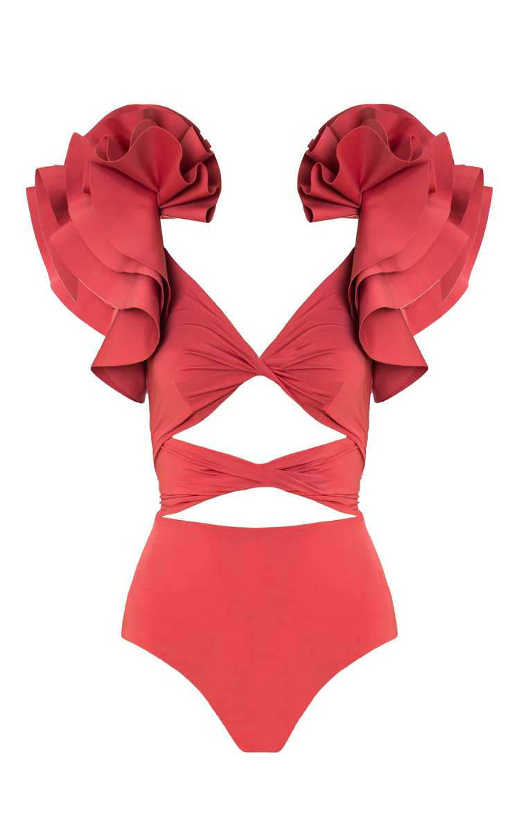 Coral Cutout One-Piece Swimsuit | Moda Operandi (Global)