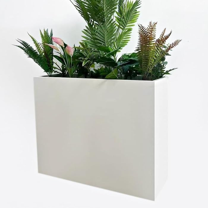 38" L x 13" W x 30" H Metal Tall Rectangular Planter - Large Planter Box for Outdoor Patio/Porch ... | Amazon (US)