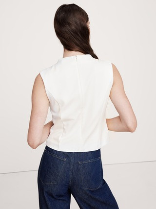 Lightweight Ponte Boat-Neck Top | Banana Republic (US)