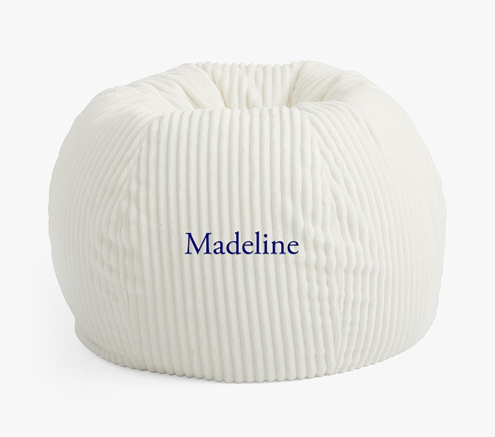 Anywhere Beanbag™, Ivory Ribbed Chamois | Pottery Barn Kids