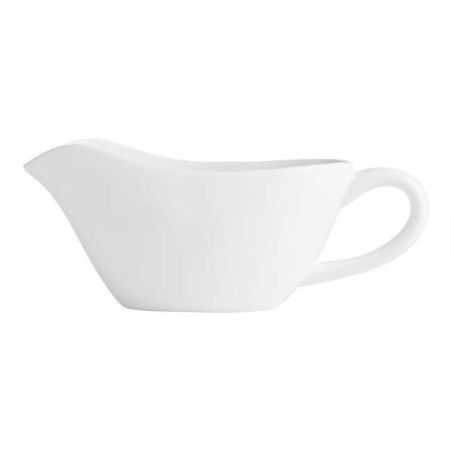 White Glazed Sauce Boat | World Market