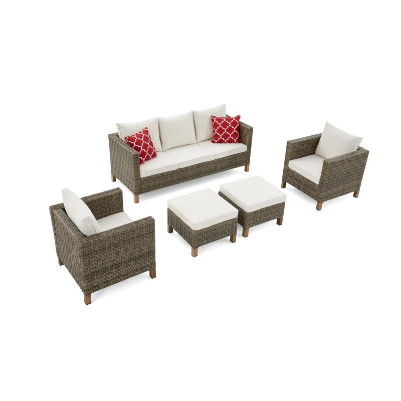 Brezae 7- Person Outdoor Seating Group with Cushions | Wayfair North America