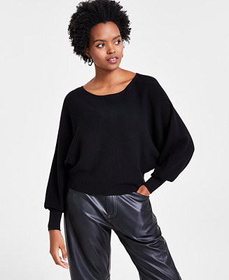 Bar III Women's Ribbed Boat-Neck Dolman-Sleeve Sweater, Created for Macy's - Macy's | Macy's