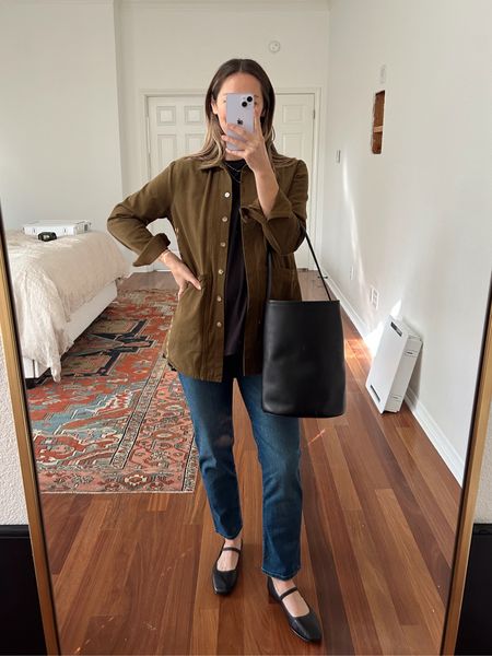 Size small jacket, 26 in maternity jeans (I went a size up from my pre-pregnancy denim). Beautiful bag on sale!

#LTKsalealert #LTKbump #LTKCyberWeek