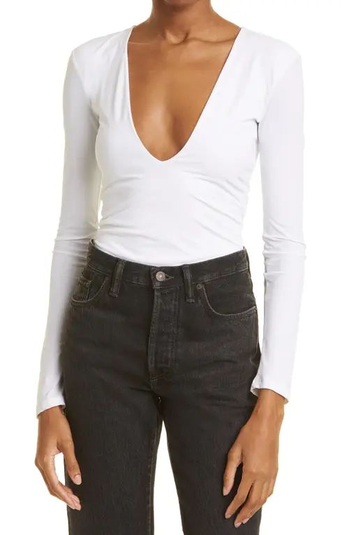ALIX NYC Irving Long Sleeve Bodysuit in White at Nordstrom, Size X-Small | Nordstrom