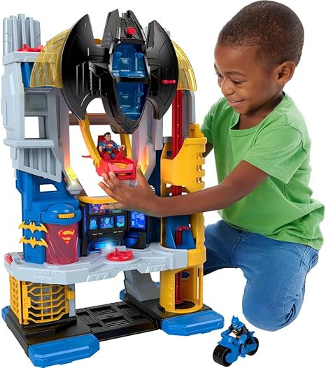 Fisher-Price Imaginext DC Super Friends Batman Toy, Ultimate Headquarters Playset 2-Ft Tall, Ligh... | Amazon (US)