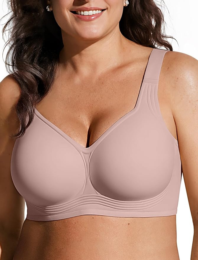 OEAK Womens Wireless Jelly Bra Plus Size Supportive Seamless Bras Full Coverage Push Up Comfortab... | Amazon (US)