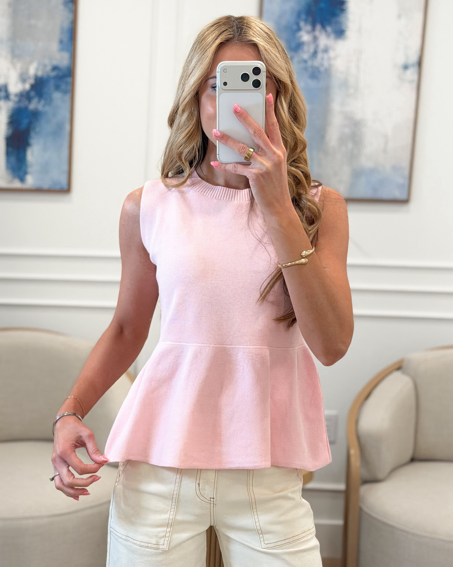 The prettiest soft pink top 💕✨
I love a good peplum moment—so flattering and instantly makes any outfit feel more put together. This one is lightweight, feminine, and perfect for spring styled with easy neutral bottoms.

Such a cute option for everyday wear, brunch, or anything you want to feel a little extra put together 💖 I’m 5’8.5 wearing size small for reference ✨

#LTKWorkwear #LTKTall #LTKootd