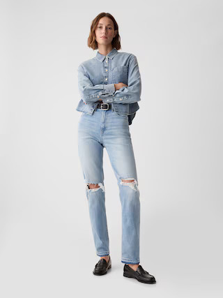 High Rise Cheeky Straight Jeans | Gap (US)