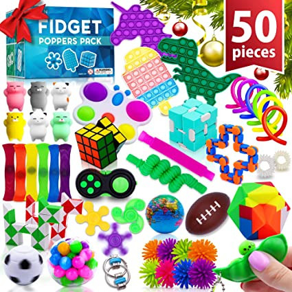 (50 Pcs) Fidget Toys Stocking Stuffers for Kids Pop Its It Gift Ideas Fidgets Gifts Boys Girls Pa... | Amazon (US)