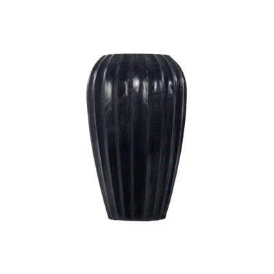 Flora Marble Vase Black | Wayfair North America