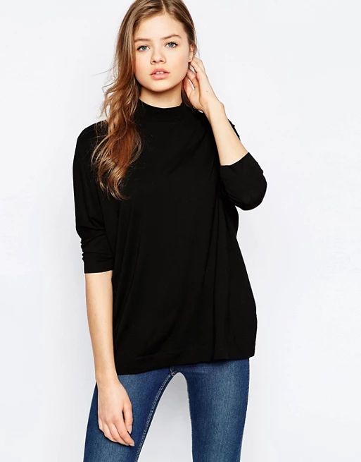 b.Young High Neck 3/4 Sleeve Top | ASOS US
