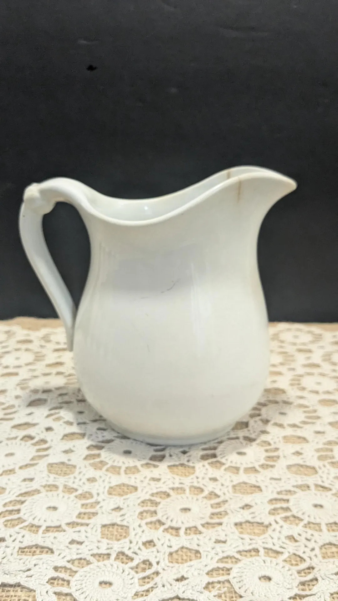 Antique Old White Ironstone 6" Pitcher / Circa Late 1800s / Farmhouse Decor - Etsy | Etsy (US)