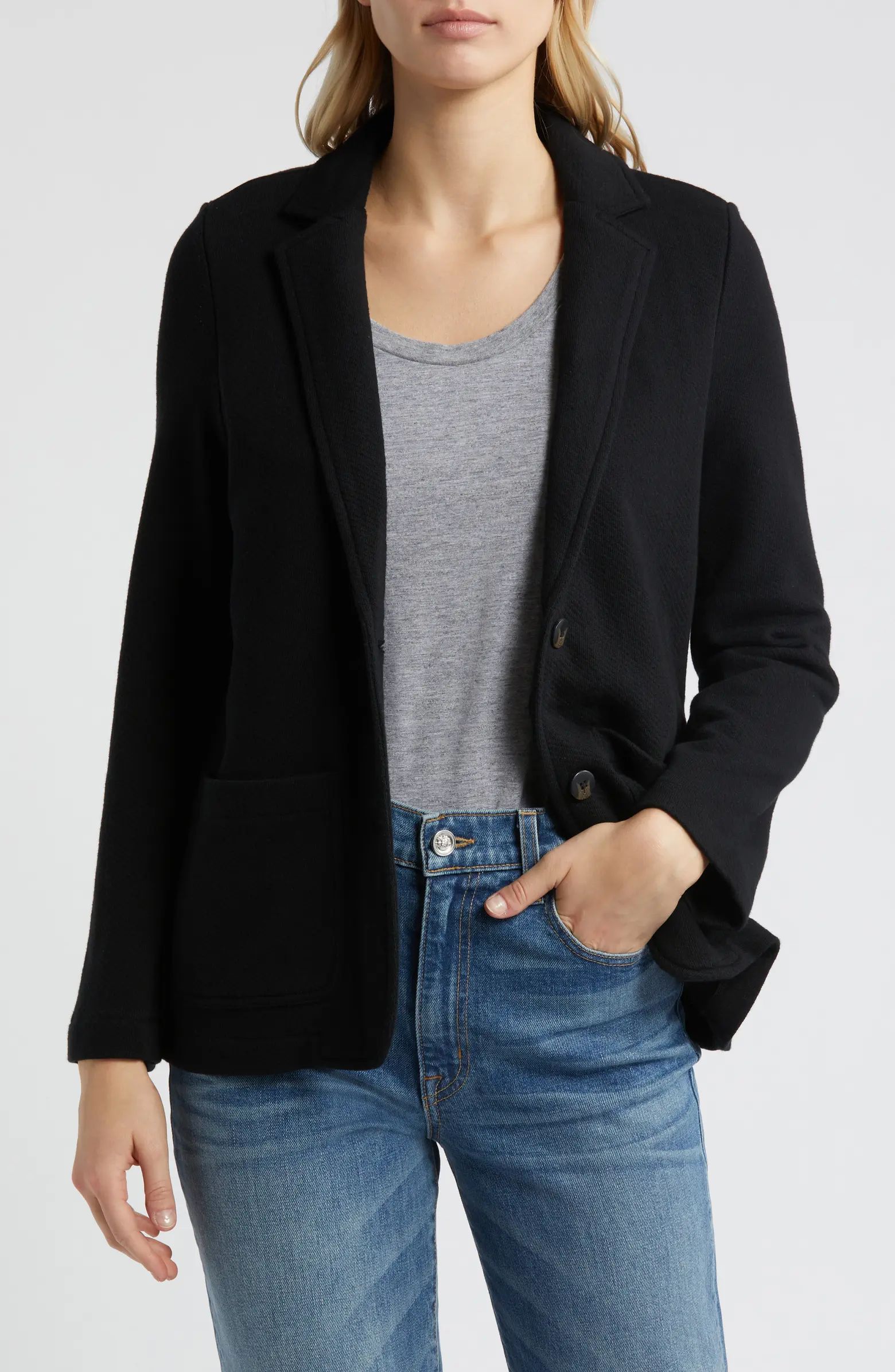 Caslon® Relaxed Knit Blazer | Nordstrom | Nordstrom