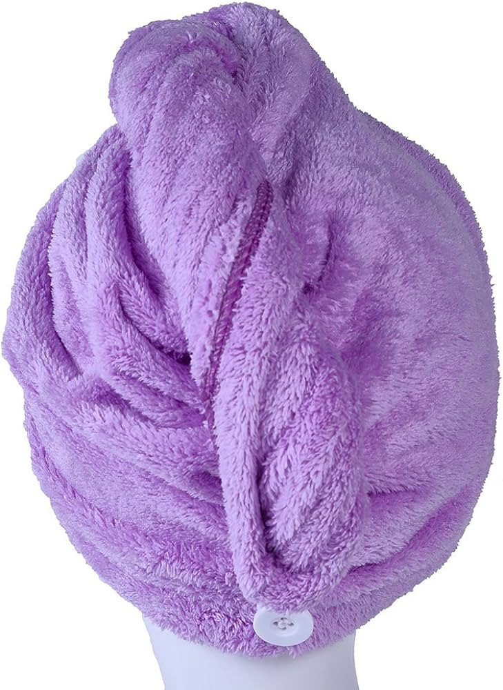 YYXR Microfiber Hair Drying Towel Ultra Absorbent Twist Hair Turban Drying Cap Hair Wrap | Amazon (US)