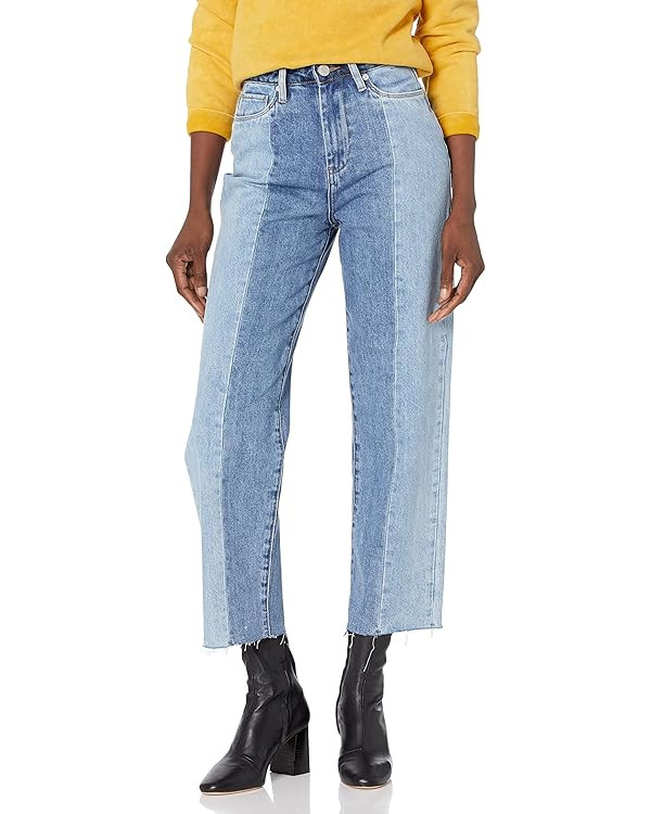 [BLANKNYC] Womens Denim Patchwork Straight Leg Five Pocket Jeans, Stylish Pants & Designer Clothi... | Amazon (US)