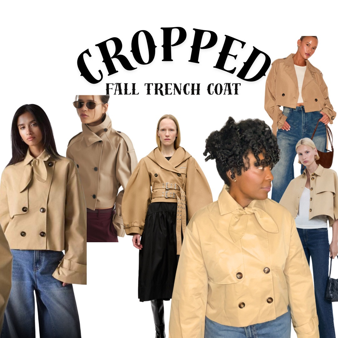 The perfect way to bring in Fall in with a good cropped trench coat #fallfashion

#LTKStyleTip #LTKOver40 #LTKFindsUnder100