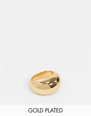 ASOS DESIGN 14k gold plated ring in bubble design | ASOS (Global)