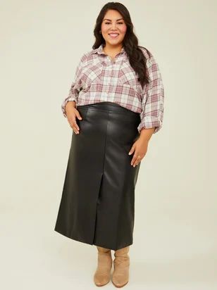 Uma Vegan Leather Skirt | Arula