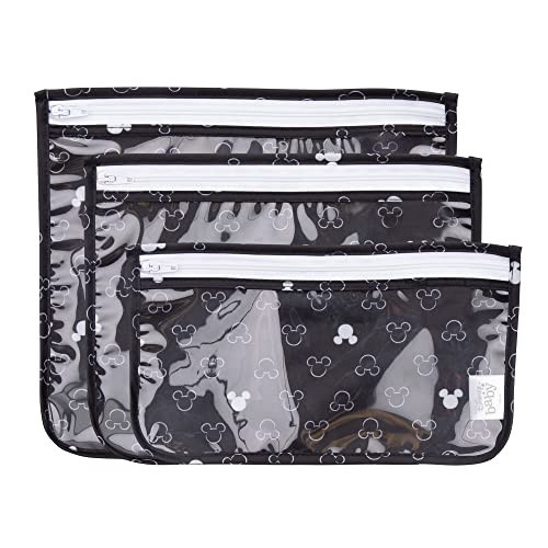 Bumkins Disney Travel Bag, Toiletry, TSA Approved Pouch, Zip Bag, Quart Size Airline Compliant, Clear-Sided, Baby, Diaper Bag Organization, Accessories, Packing, Set of 3 Sizes, Mickey Mouse Icon | Amazon (US)