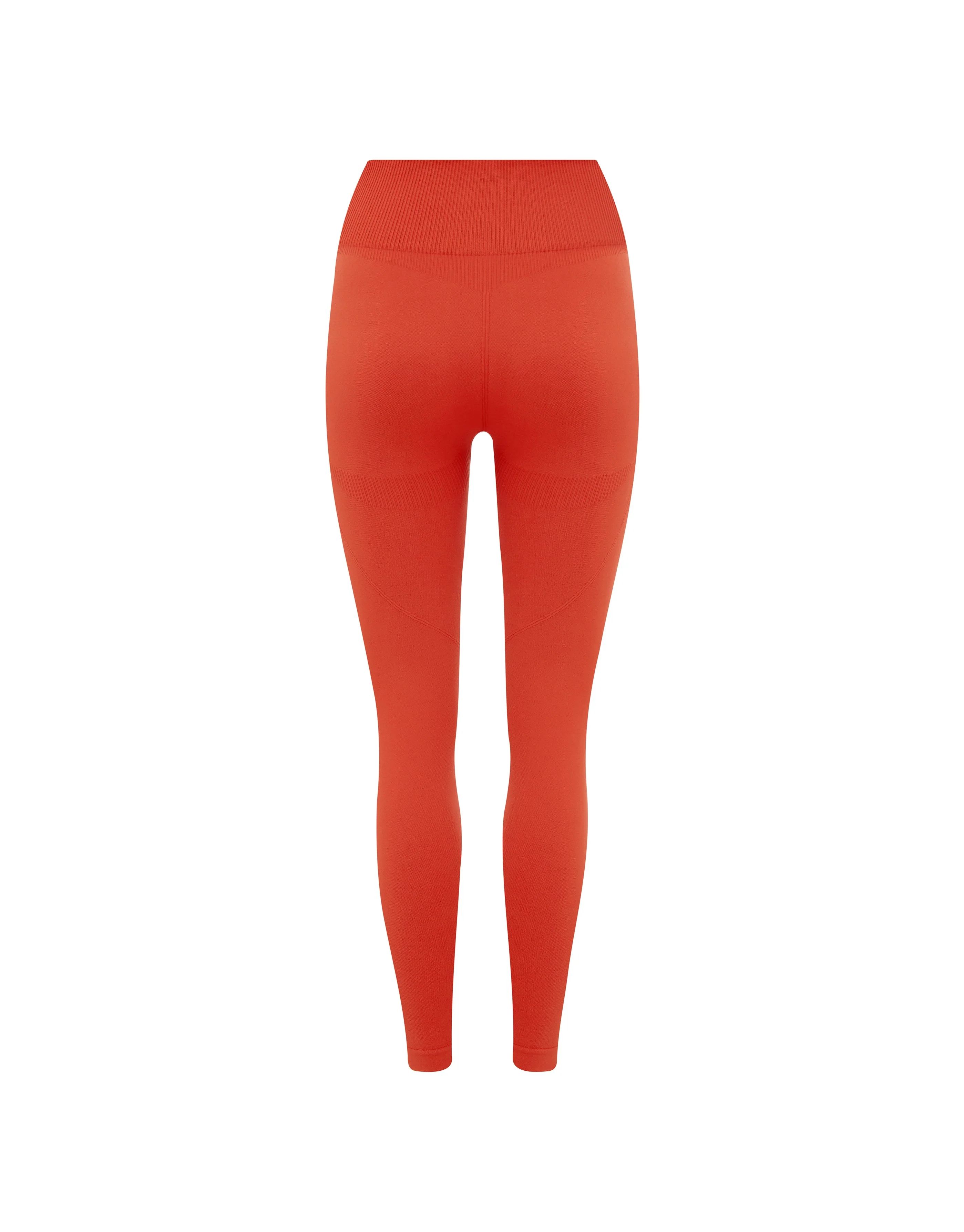 Seamless Full Length Tights - Red | SECONDLEFT 