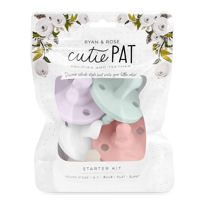 Ryan & Rose Cutie PAT Pacifier Teether (Starter Kit, Girl) | Amazon (US)