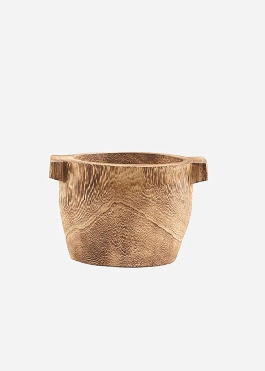 Wooden Bowl with Handles - 6.25 | Afloral