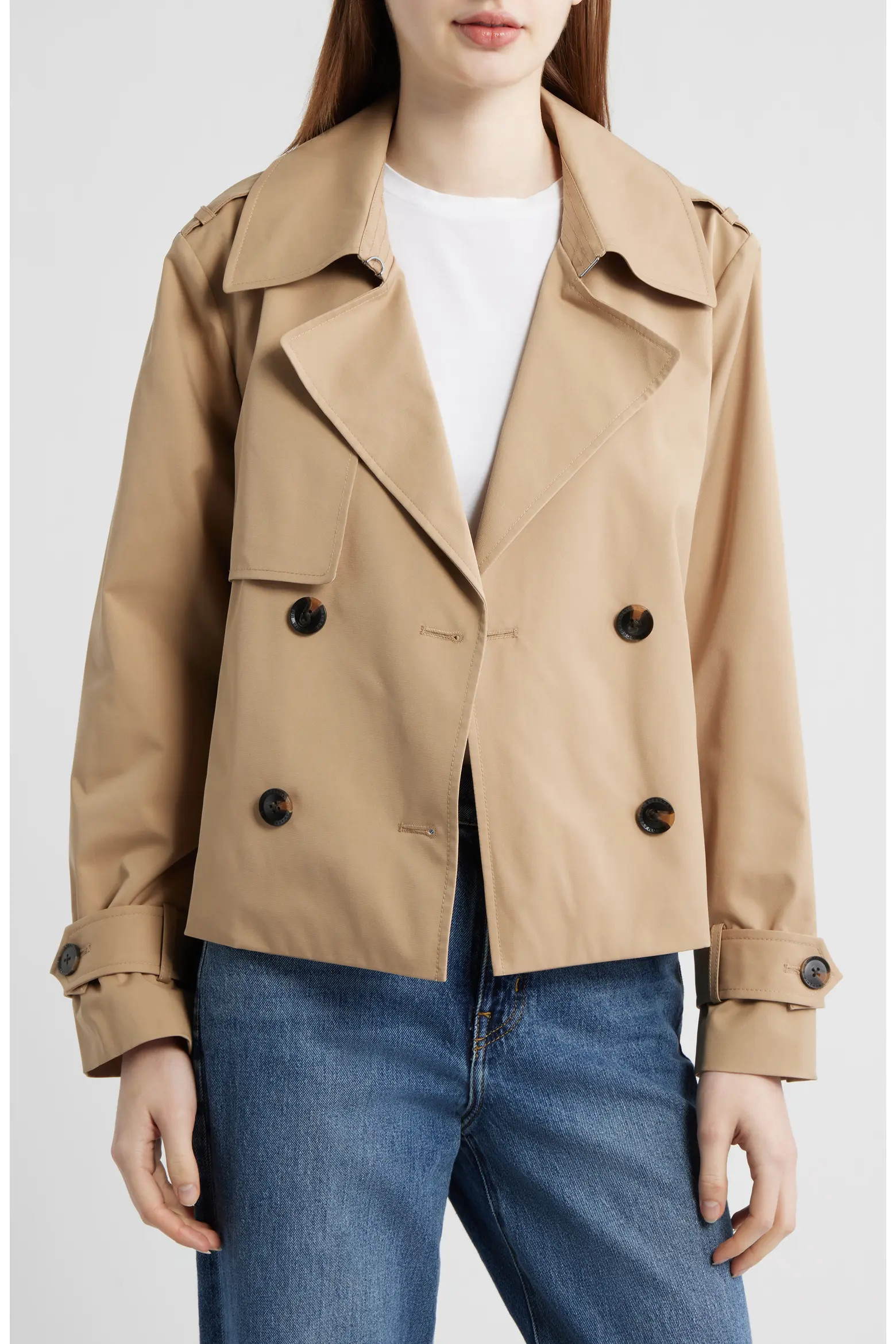 BCBG Floral Lining Short Trench Coat (Women) | Nordstrom | Nordstrom