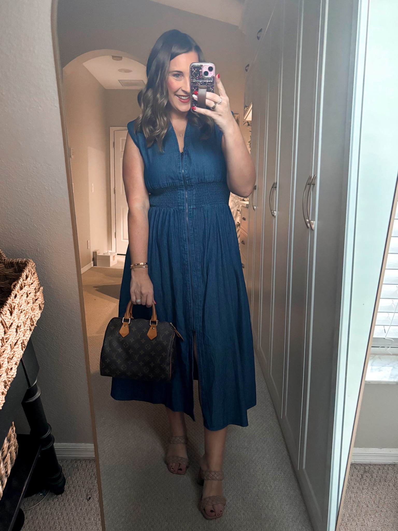 Classic denim dress for a nice dinner out with the family! 

My dress is sold out but linked similar options- medium 

#LTKTravel #LTKMidsize