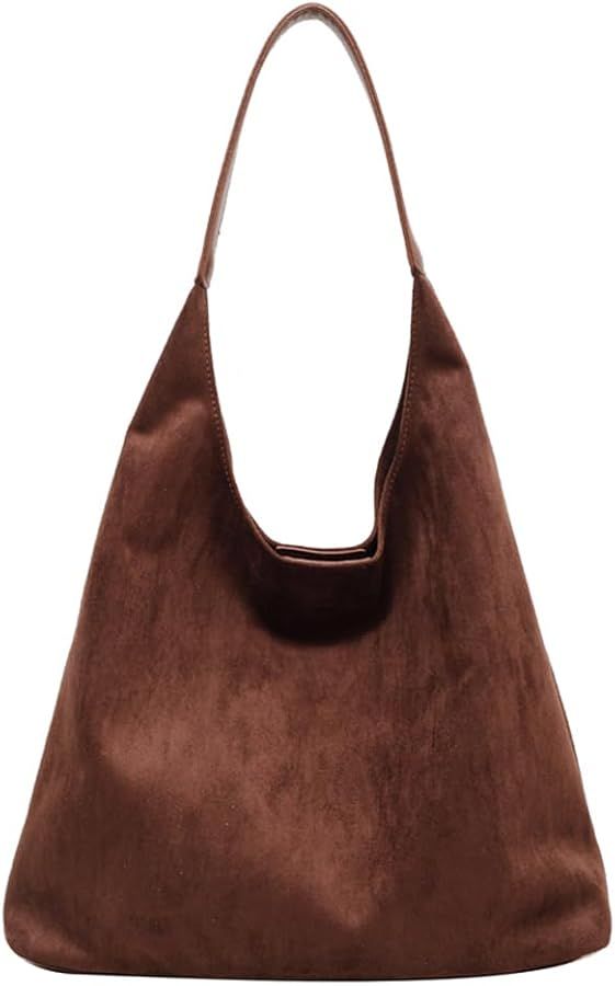 YFGBCX Tote Bags for Women Work Bags Suede Slouchy Bag Hobo Handbag Office Tote Handbag | Amazon (US)