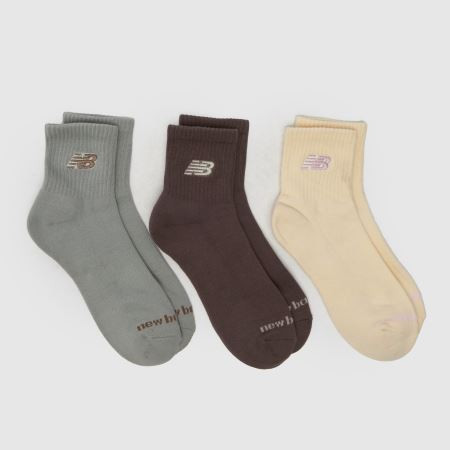 Multi New Balance Embroided Ankle Socks 3 Pack Socks | schuh | Schuh