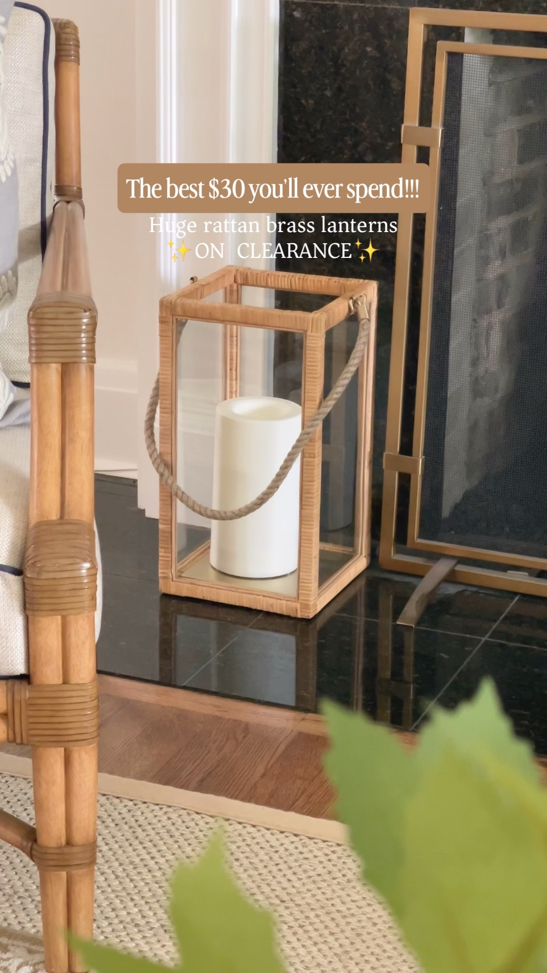 Stunning is an understatement!! ✨👏🏻 These rattan, glass and brass lanterns are HUGE (size medium) and currently up to 84% OFF!! 

You guys are already loving them and it’s easy to see why!! 3 sizes available online still! Don’t miss out, snag these while you can!!

Perfect for yourself or as a gift (never too early to shop for the holidays!) Looks like Serena & Lily too 🙌🏻

#LTKHome #LTKSaleAlert
