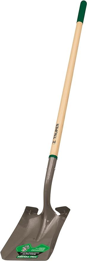 Truper 31188 Tru Tough 48-Inch Square Point Shovel, Long Handle, 6-Inch Grip | Amazon (US)