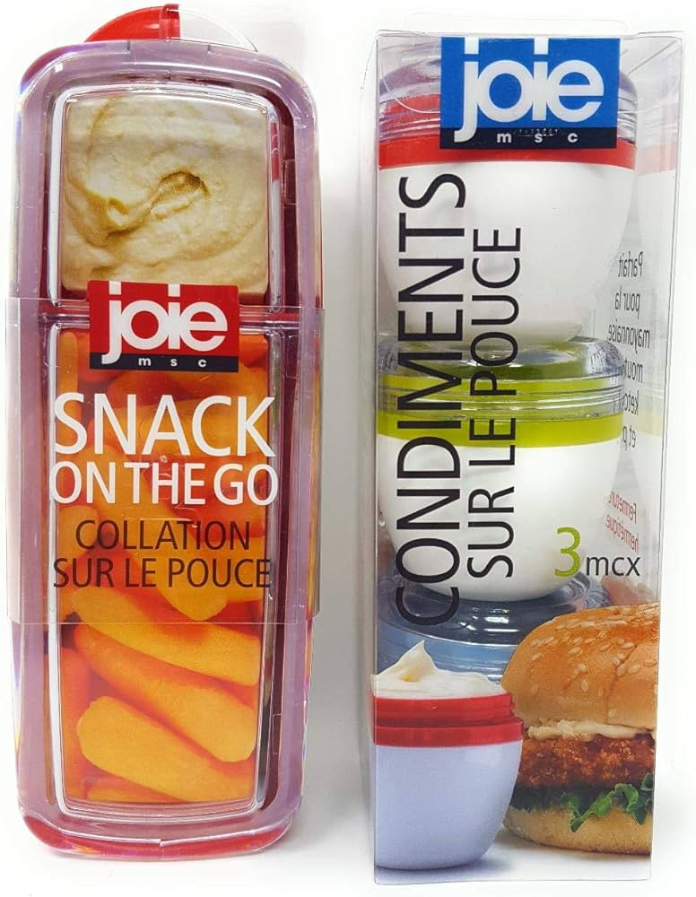 Joie Snack On The Go Bundle with Joie Condiments On The Go, Assorted Colors | Amazon (US)