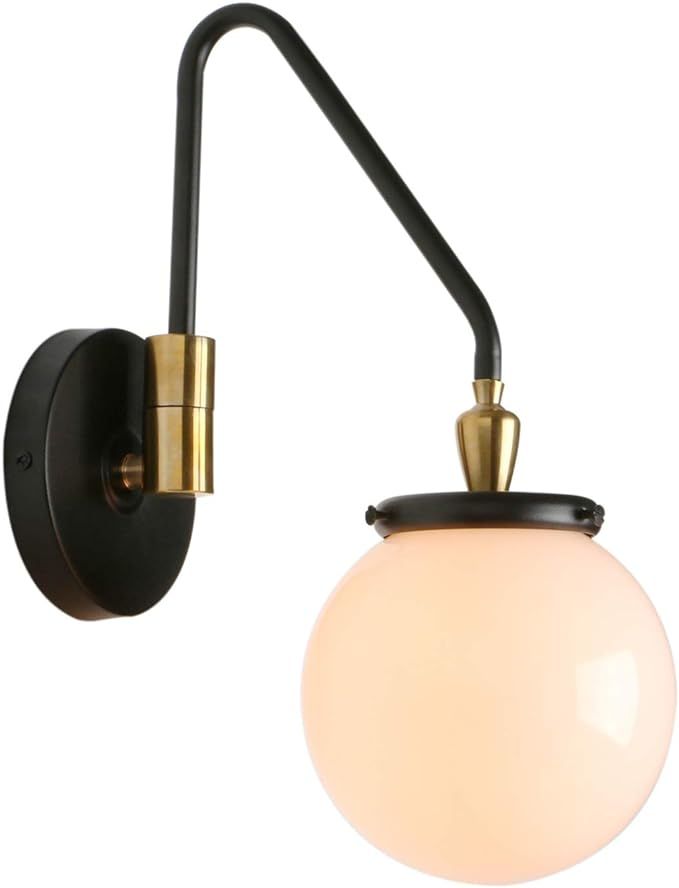 Pathson Swing Arm Wall Light, Modern Adjustable Bedside Lamp Wall Sconce Lighting E26 Base, 4.7" ... | Amazon (US)