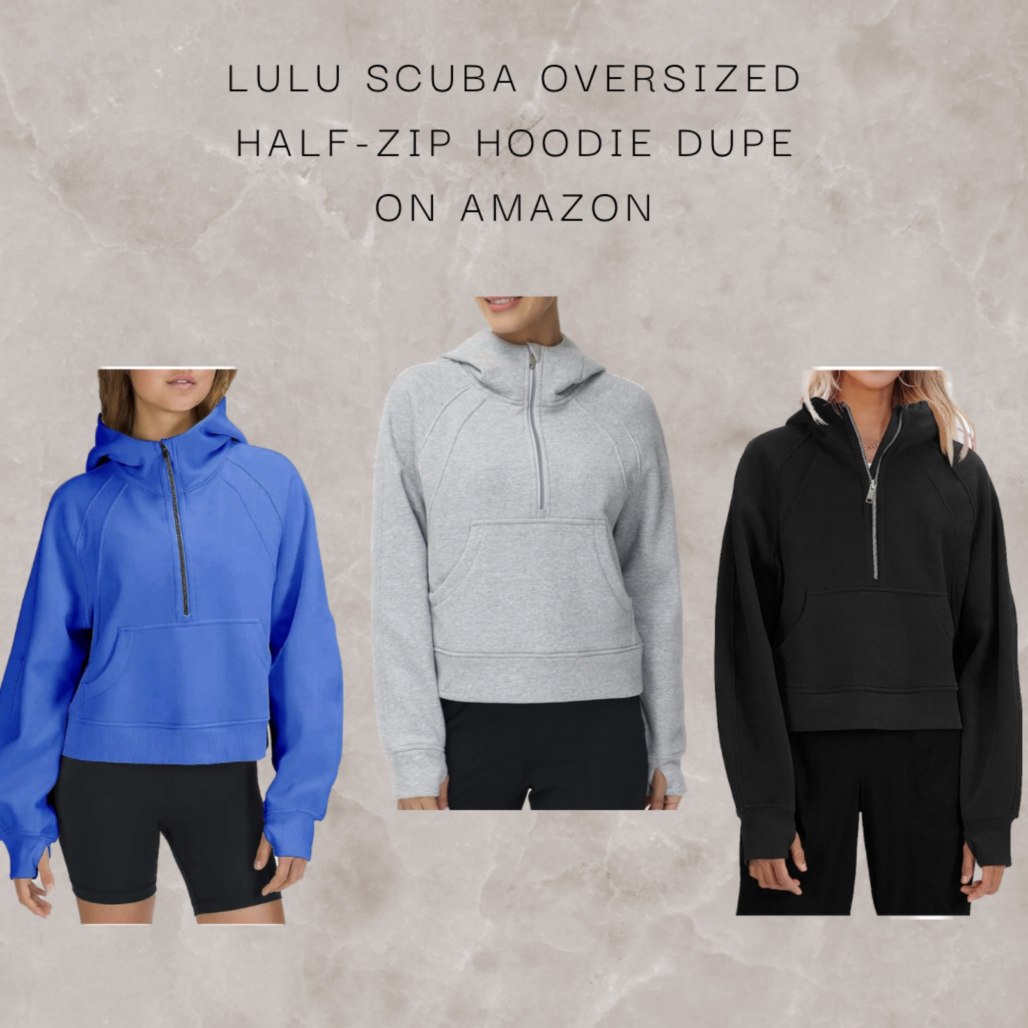 This  half-zip is a great dupe for the Lululemon scuba half-zip