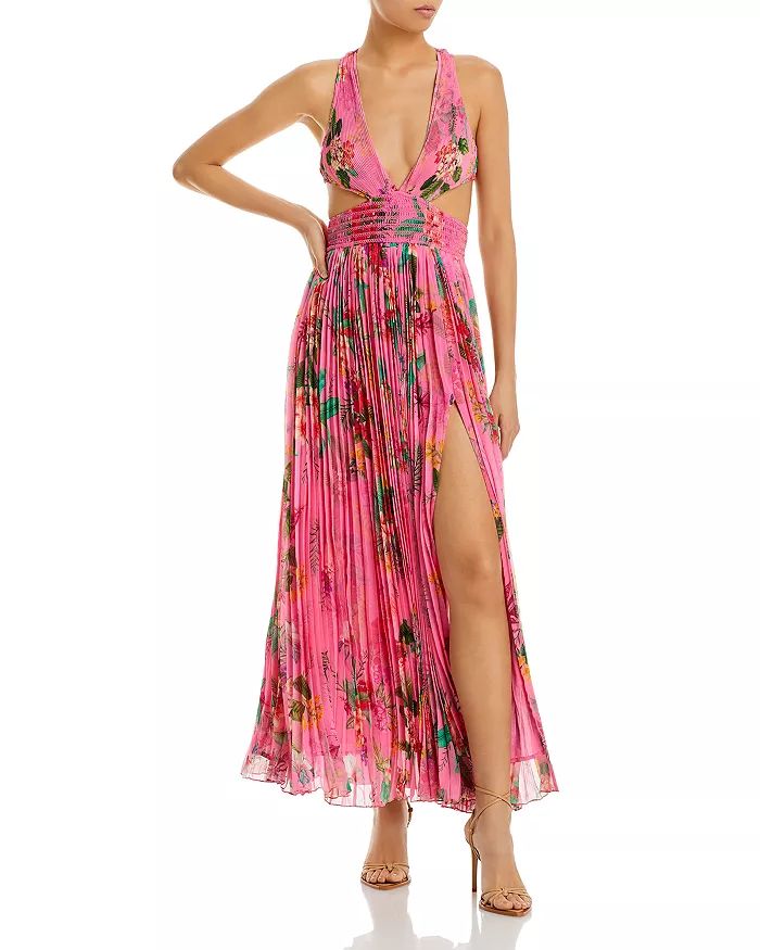 Floral Print Cutout Maxi Dress | Bloomingdale's (US)