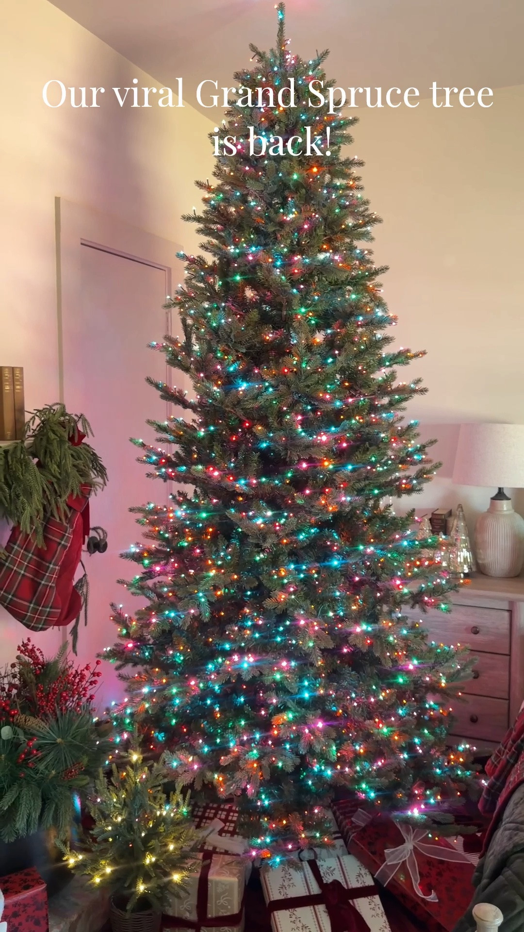 Our viral grand spruce tree is back and now available in a 12’ version!

#LTKHome #LTKSeasonal