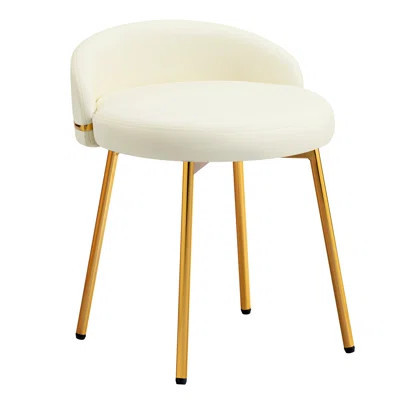 Vanity Chair with Low Back Accent Stool Makeup Chair for Bedroom Bathroom and Living Room | Wayfair North America
