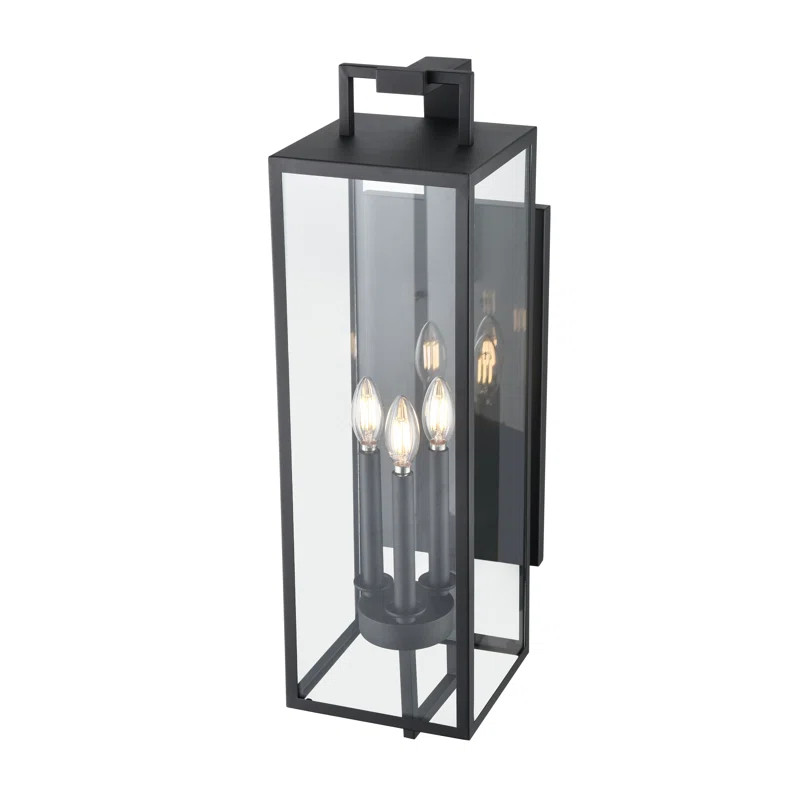 Defrancisco 3 Light 28.5" Tall Outdoor Wall Sconce | Wayfair North America
