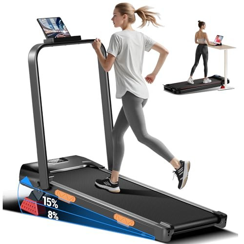 CURSOR FITNESS Walking Pad with 15% Incline 0.6-6.2MPH Foldable Portable Treadmill 2.5HP Compact Walking Pad for Home Small Space 300LBS with Remote Control | Amazon (US)
