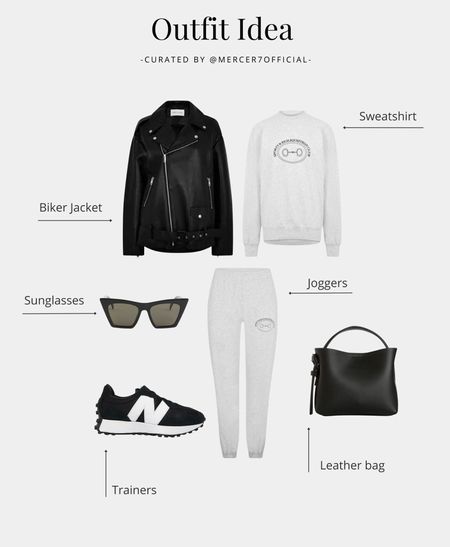 This look is perfect for those who want to be comfortable but still look chic and put together! 

Biker Jacket, Joggers, Sweatshirt, Trainers, New Balance, Sunglasses, Jane + Tash, Sporty and Rich

#LTKeurope #LTKSeasonal #LTKFind