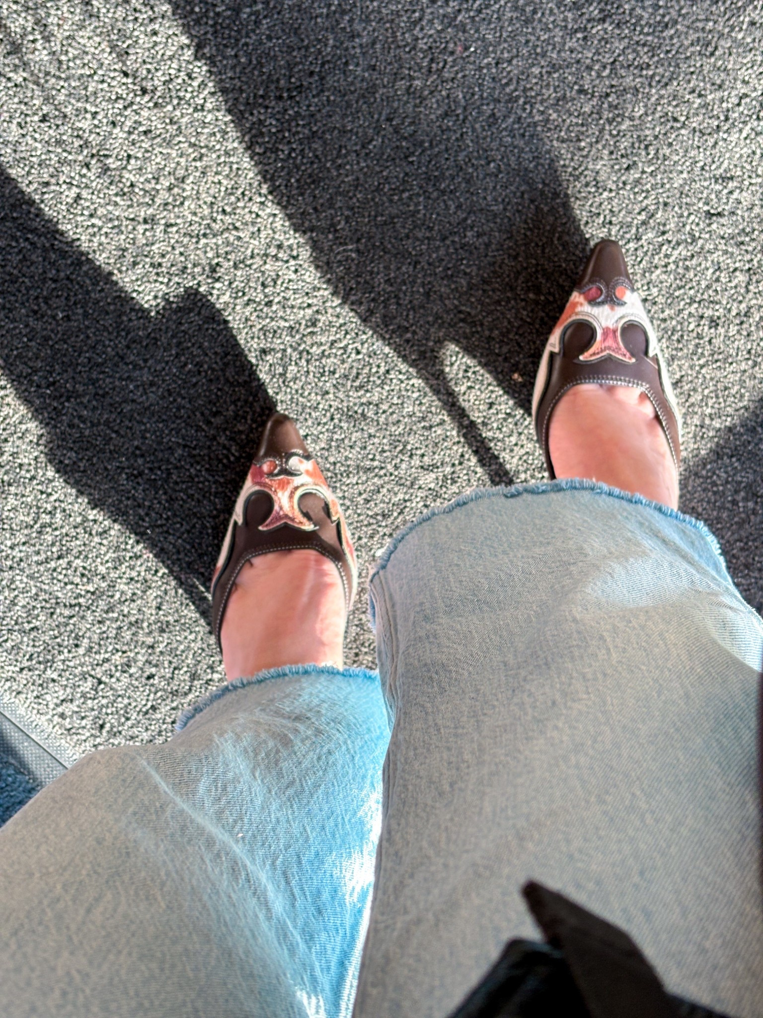 Cow print mules kitten heel 

#LTKootd #LTKSeasonal #LTKselfcare