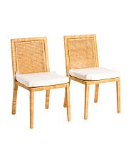 Set Of 2 Rattan Dining Chairs | The Global Decor Shop | Marshalls | Marshalls